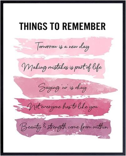 Vista 11 de Arte y decoración de pared con citas inspiradoras positivas - GRANDE 11X14 - Regalos de aliento edificantes para mujeres, niñas, adolescentes