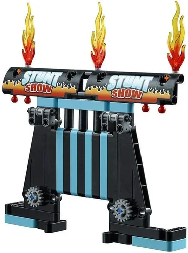 Vista 4 de LEGO Technic Stunt Show Truck & Bike 42106; incluye motocicleta de acrobacias, camión de juguete y remolque (P10 piezas)