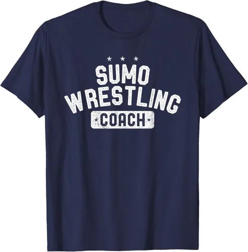 Vista 81 de Camiseta vintage de lucha libre Sumo Entrenador de lucha libre, Negro, S