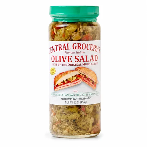 Vista 8 de Central Grocery Ensalada de Aceitunas - 16 oz (Paquete de 1) Perfecta para Muffulettas, Sándwiches, Coberturas de Pizza, Pastas, Aderezo para Hot