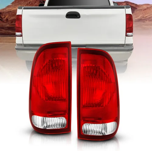 Vista 6 de AmeriLite Juego de lámparas de freno para Ford F-Series F150 F250 F350 SuperDuty color rojo humo estilo fábrica OE conjunto de luces traseras