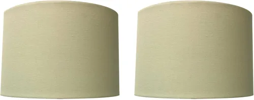 Vista 22 de Royal Designs, Inc. HB-641UT-9BG Pantalla de lámpara de tambor poco profundo con tapiz, Uno Fitter, 8 x 9 x 7, beige
