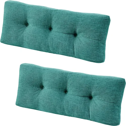 Vista 23 de downluxe Cojín de banco de interior para muebles de interior, cojín de asiento de banco de espuma texturizada, antideslizante, copetudo, 36 x 14 x 4