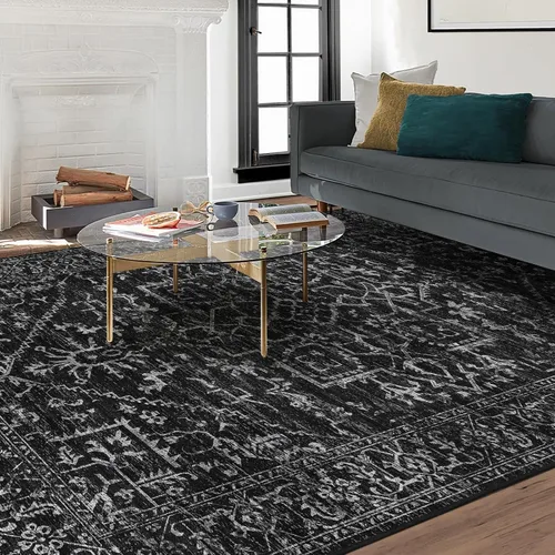 Vista 7 de Tapete para Silla para Pisos Duros, QQpony 48"x36" Tapete para Silla de Oficina para Superficie Dura, Alfombra de Área para Sala de Estar, Tapete
