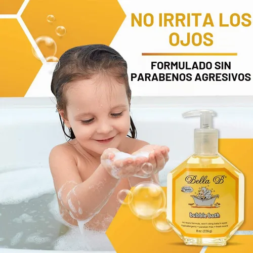 Vista 4 de Bella B Paquete: Squeaky Bee Baby Wash & Shampoo 8 oz y Bubble Bath 8 oz