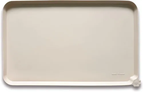 Vista 48 de Hoki Found - Bandeja de silicona para comederos de perros y gatos, tapetes impermeables para comida y agua, color caramelo