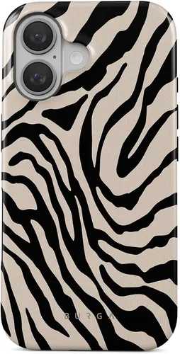 Vista 65 de BURGA-Funda p/teléfono compatible c/iPhone 14 Plus, carcasa rígida híbrida de 2 capas + Funda protectora de silicona, almendras latte a lunares