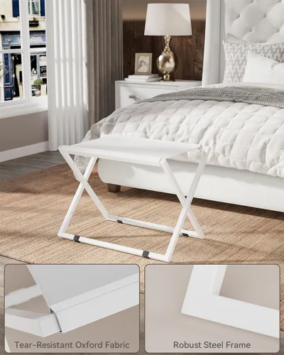 Vista 2 de IBUYKE Soporte de equipaje para todos los tamaños de maleta, soporte de equipaje de metal, soporte plegable para maleta, fácil de montar