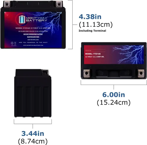 Vista 2 de Mighty Max Battery Batería de 12V 11.2Ah para BMW 1200 R1200 GS Adventure 2014-2016