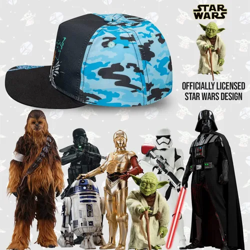 Vista 3 de Star Wars - Gorra de béisbol con logotipo bordado clásico, para niños y jóvenes