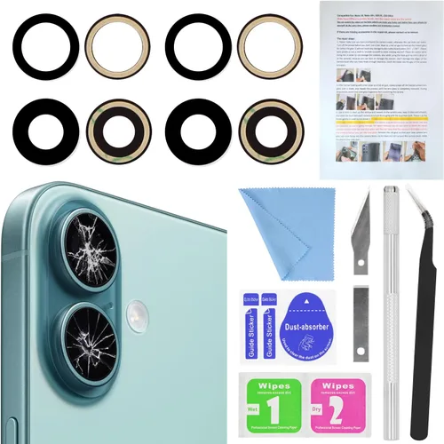 Vista 17 de 2PCS ASDAWN Reemplazo de Cristal de Lente de Cámara Trasera para iPhone 11 Pro y 11 Pro Max Reemplazo de Lente de Cámara con Adhesivo Preinstalado +