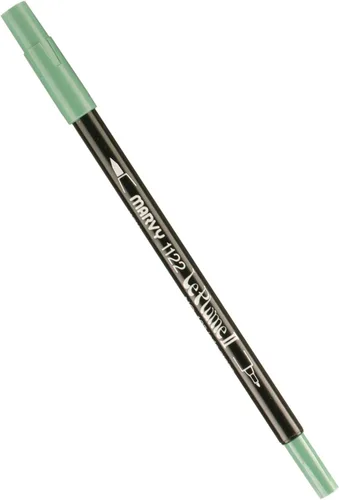 Vista 63 de Uchida 1122-C-3 Marvy Extra Fine Tip Le Plume II Rotulador de doble punta, azul