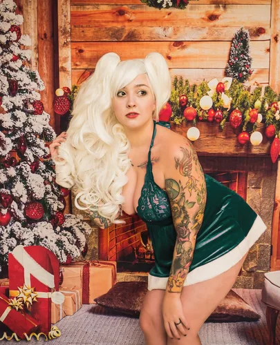 Vista 7 de Avidlove Lencería de Navidad para mujer, conjunto de lencería de Papá Noel, sexy, babydoll de terciopelo, vestido de lencería traviesa S-XXL