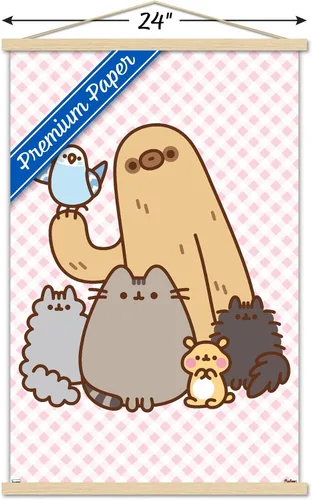 Vista 3 de Trends International Pusheen - Póster de pared con marco magnético