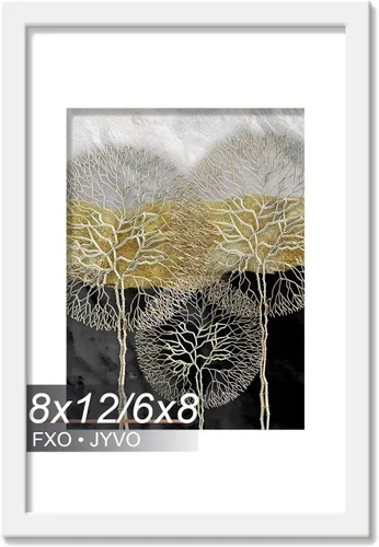 Vista 119 de Fxojyvo Marco de Fotos de 4x6, Muestra Foto de 3.5x5 con Paspartú o 4 x 6 Sin Paspartú, Liviano y de Alta Transparencia Marco de 4 por 6 para Pared