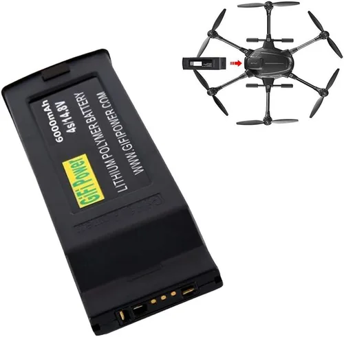 Vista 4 de Beacon Pet 6000mah 4S 14.8V batería LiPO de alta potencia compatible con YUNEEC Typhoon H Drone (1 paquete)