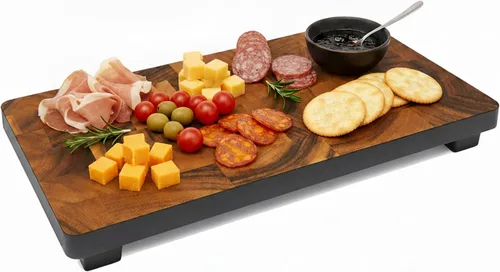 Vista 8 de Woodard & Charles Plato giratorio redondo Lazy Susan con mecanismo de rodamiento de bolas de acero inoxidable (Negro) Lazy Susan Turntable With