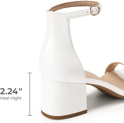 Vista 4 de DREAM PAIRS Sandalias pump de tacón bajo y grueso para mujer