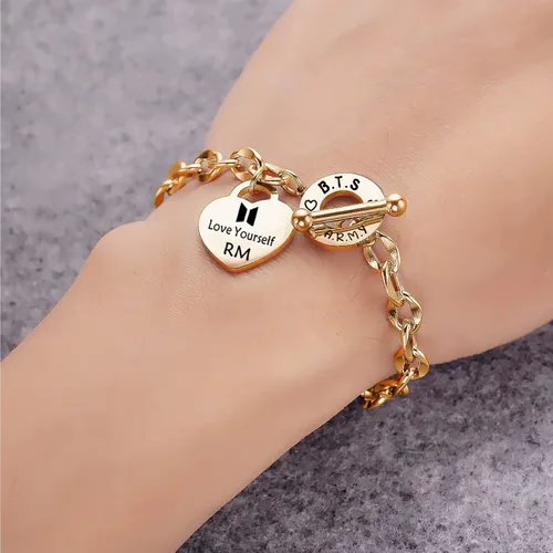 Vista 6 de TTJHGYQO Pulsera Love Yourself Collar Kpop, regalo inspirador para amantes de Kpop, joyería A.R.M.Y, collar para fanáticos de Kpop para mujer