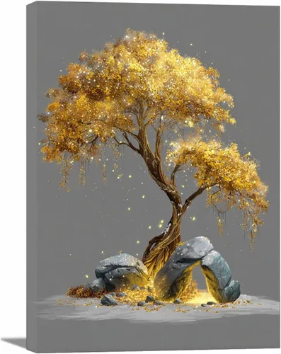 Vista 15 de VOCBAN Modern Artwork Colourful Tree Of Life Wall Art Canvas Picture Print Painting Botanical Artwork for Bathroom Living Room Bedroom(blue blue 80
