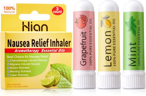 Vista 9 de Hion Inhalador para Alivio de Náuseas - Clavo, 100% Aceites Esenciales Naturales Aromaterapia para el mareo por movimiento y las mujeres