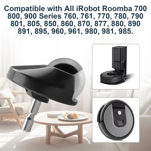 Vista 6 de Rueda pivotante delantera para IRobot Roomba, conjunto de rueda delantera con bola pivotante para IRobot Roomba 500, 600, 700, 800, 900, series e, i