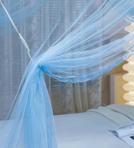 Vista 4 de naturetalk Dosel de cama, cortina de cama de princesa para niñas y adultos, red de cúpula rectangular de encaje