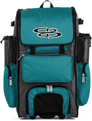 Vista 14 de Boombah Rolling Superpack - Bolsa para equipo de béisbol/sóftbol, varios colores, mango telescópico y capacidad para 4 murciélagos, versión