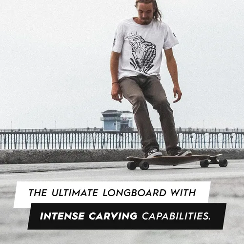 Vista 3 de Magneto, longboards de bambú para paseos, tallado, estilo libre, descensos y baile