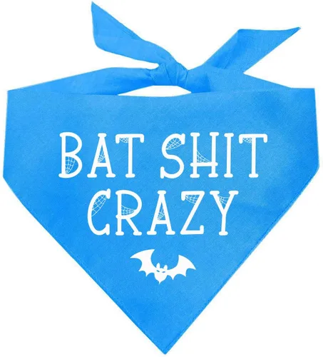 Vista 11 de Bat Sh*t Crazy Halloween Dog Bandana (negro, OS 850)