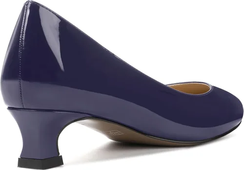 Vista 5 de SKYSTERRY Zapatos de vestir de oficina para mujer, con punta redonda, carretes de patente, tacón bajo, zapatos de vestir de oficina de 1.5 pulgadas