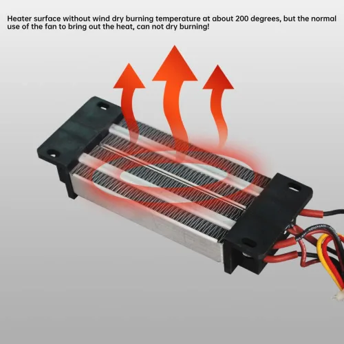Vista 3 de Calentador de aire de cerámica 500W 110V con termóstato para incubadora elemento de calefacción eléctrico