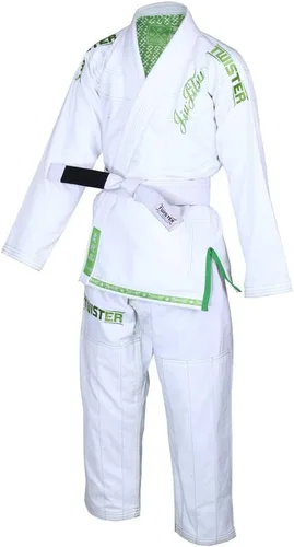 Vista 4 de Twister Jiu Jitsu Gi brasileño para mujer, tela preencogida de alta calidad BJJ Gi Viene con cinturón blanco gratis