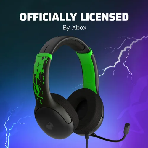 Vista 7 de PDP AIRLITE GLOW Wired Headset Jolt Green For Xbox Series XS, Xbox One, & Windows 1011 PC