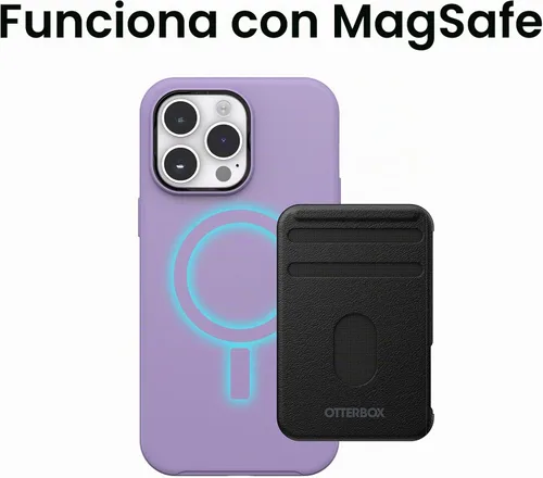Vista 3 de OtterBox Serie Symmetry + Funda antimicrobiana con MagSafe para iPhone 14 Pro Max (solamente) - You Lilac IT (morado)