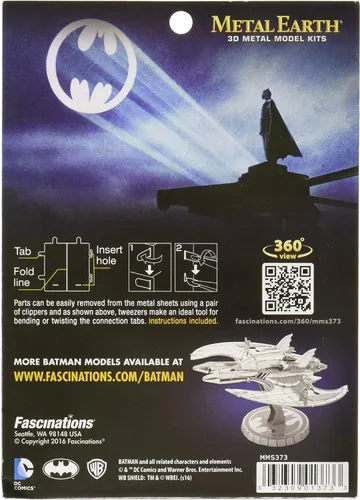 Vista 2 de Metal Earth Fascinations Batman 1989 - Kit de modelo de metal 3D