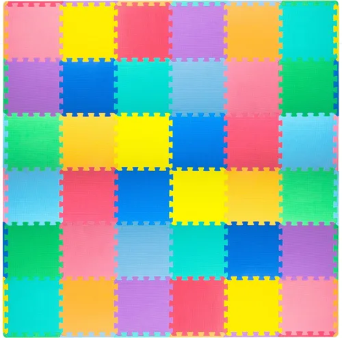 Vista 7 de ProSource Alfombra de juego, azulejos de espuma suave para niños, paneles de EVA entrelazados para uso en corral, superficie de desarrollo de gateo