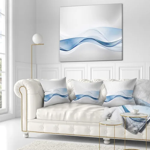 Vista 2 de Designart - Funda de cojín abstracta con ondas de agua 3D para sala de estar, sofá, 18 x 18 pulgadas