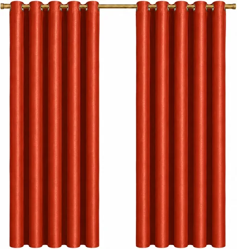Vista 27 de KEMCO Cortinas opacas para oscurecer la habitación, con aislamiento térmico y ojales, para sala de estar, bunglow