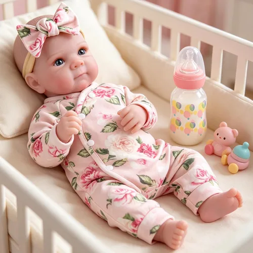Vista 15 de Milidool Muñecas de bebé recién nacidas realistas de 20 pulgadas con cuerpo posable, muñecas de bebé de la vida real con accesorios para niñas