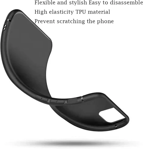 Vista 5 de Para Tecno Camon 17 [6.6"] Caso, Carcasa De Parachoques De Silicona Suave Negro Flexible Caucho Teléfono Fundas Protectoras TPU Cubierta Para Tecno