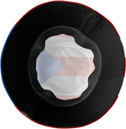 Vista 5 de Sombrero de pescador de Puerto Rico, lindo sombrero de pescador, sombreros de pescador con bandera de Pr Sombrero de sol para pesca, senderismo