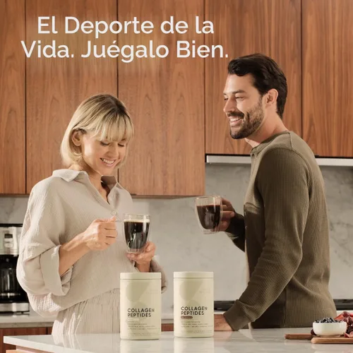 Vista 7 de Sports Research® Polvo de proteína de colágeno múltiple - Péptidos de colágeno de fuente alimentaria (Tipo I, II, III, V, X) con ácido hialurónico +