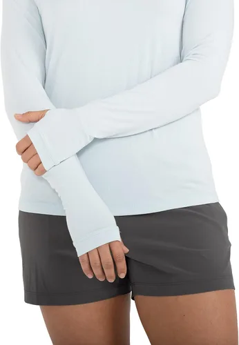 Vista 3 de Free Fly Camiseta de manga larga para mujer, protección solar UPF 50+, transpirable, ultrasuave, para mujer