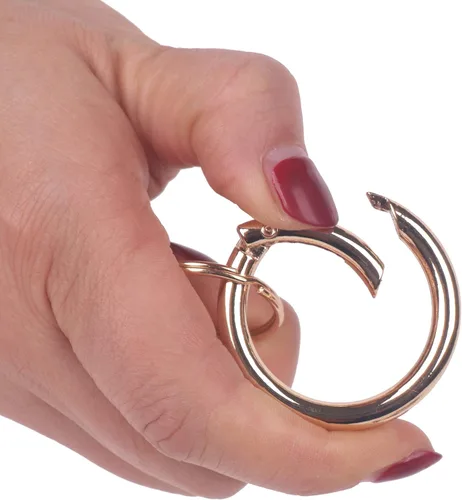 Vista 3 de YAKA Llavero de muñeca de silicona Pulsera de círculo Brazalete de goma redondo Llavero titular
