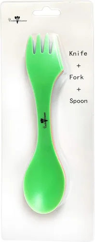 Vista 4 de Paquete de 4 cubiertos de camping multicolor Spork