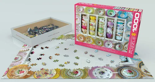 Vista 3 de Tazas de té coloridas