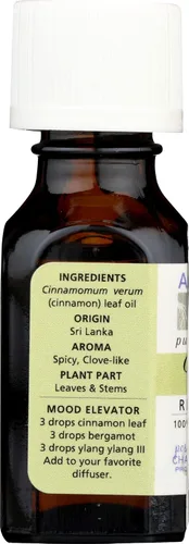 Vista 4 de Aura Cacia Aceite Esencial Puro Hoja de Canela - 0.5 fl oz