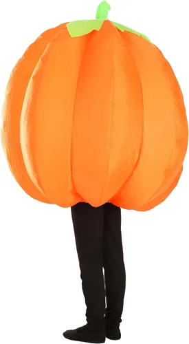 Vista 4 de Disfraz inflable de calabaza para adultos
