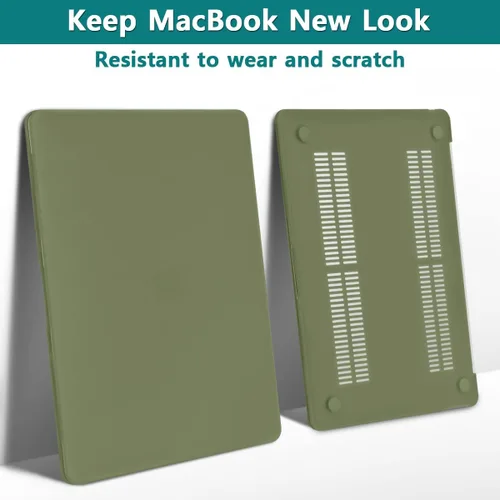 Vista 4 de Teryeefi Funda para MacBook Air 13 pulgadas Case 2021 2020 2019 2018 A2337 M1 A2179 A1932, carcasa rígida esmerilada, cubierta de teclado